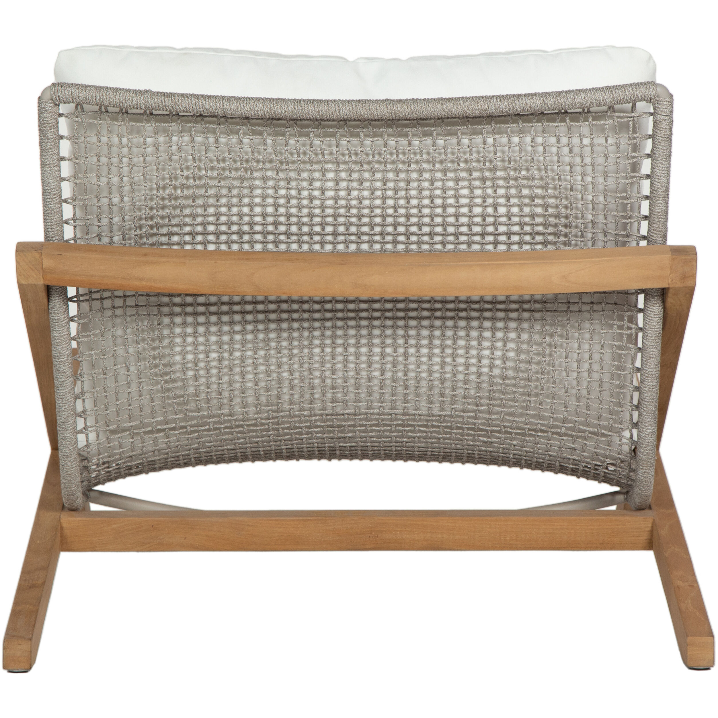 Bari Natural / Stinson White Outdoor Lounge Chair